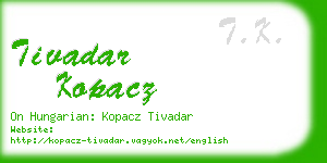 tivadar kopacz business card